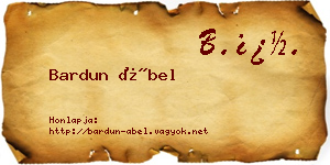 Bardun Ábel névjegykártya